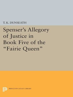 cover image of Spenser's Allegory of Justice in Book Five of the Fairie Queen